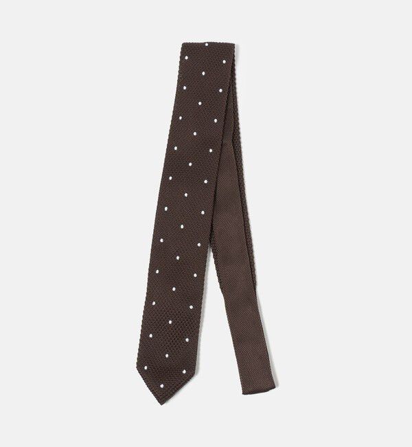 UNITED ARROWS green label relaxing「GLR ポリエステル ウォッシャブル ニット ドット ネクタイ ニットタイ」|ネクタイ・蝶ネクタイ|DK.BROWN