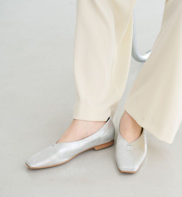 BEAUTY&YOUTH UNITED ARROWS「Vカットステッチ フラットシューズ」|バレエシューズ|