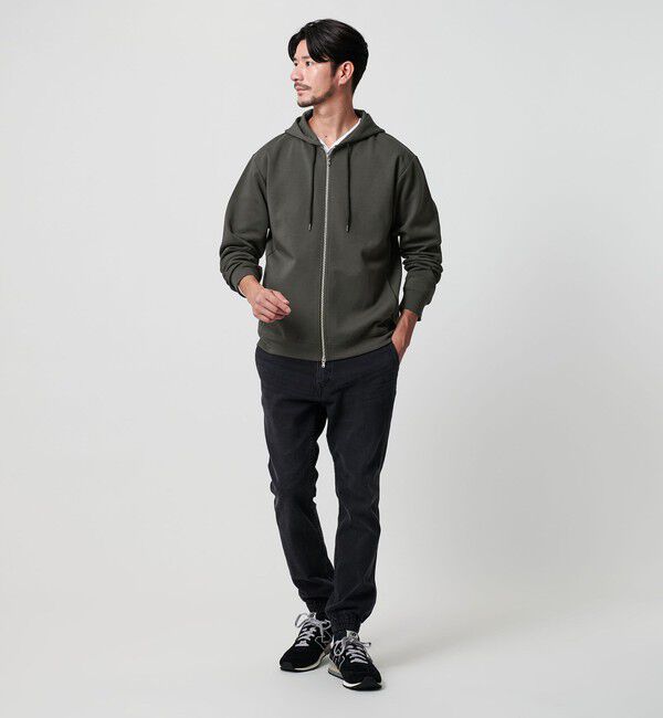 BEAUTY&YOUTH UNITED ARROWS「【WEB限定 WARDROBE SMART】ダブルニット ジップパーカー/セットアップ対応」|パーカー|