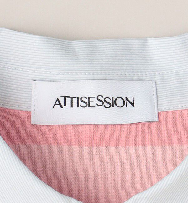 ATTISESSION「＜ATTISESSION＞コットン ビッグ ラグビー シャツ」|Tシャツ・カットソー|