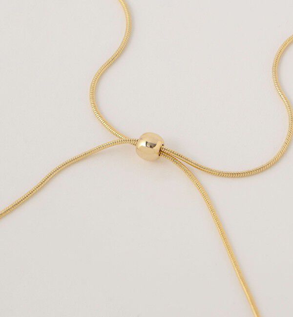 BEAUTY&YOUTH UNITED ARROWS「メタル&times;パールモチーフ スライダー ネックレス」|ネックレス|