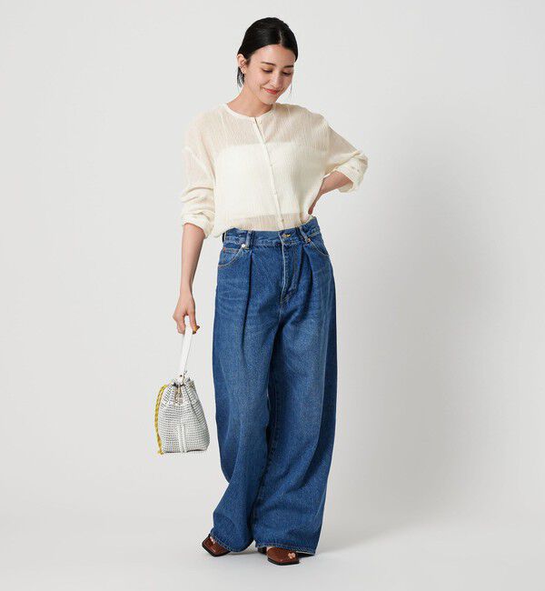 BEAUTY&YOUTH UNITED ARROWS「クレープ クルーネックカーディガン」|カーディガン|