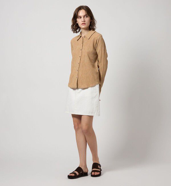 STEVEN ALAN「＜Steven Alan＞クレープ チェック ロングスリーブ シャツ」|シャツ・ブラウス|