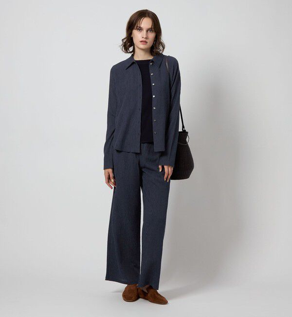 STEVEN ALAN「＜Steven Alan＞クレープ チェック ロングスリーブ シャツ」|シャツ・ブラウス|