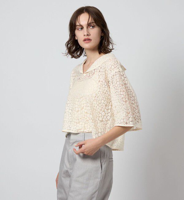 STEVEN ALAN「＜Steven Alan＞レース セーラーカラー ブラウス」|チュニック|