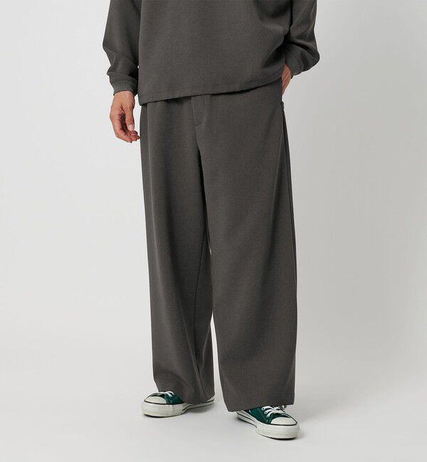 BEAUTY&YOUTH UNITED ARROWS「DUAL PACK 2.0 ワイド オフィサーパンツ -セットアップ対応 ウォッシャブル マルチ機能-」|チノ|