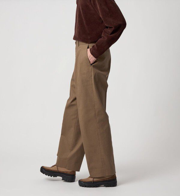 STEVEN ALAN「＜Steven Alan＞ ドリル インツープリーツ ドレス トラウザーズ」|チノ|