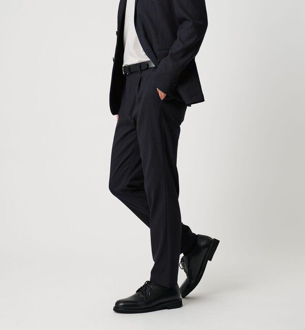 BEAUTY&YOUTH UNITED ARROWS「リサイクル ポリエステル 1プリーツ テーパード パンツ NO.3 セットアップ対応 ウォッシャブル」|チノ|