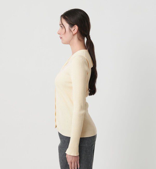 BEAUTY&YOUTH UNITED ARROWS「コットンカシミヤ リブセーラーカラー カーディガン ウォッシャブル」|カーディガン|