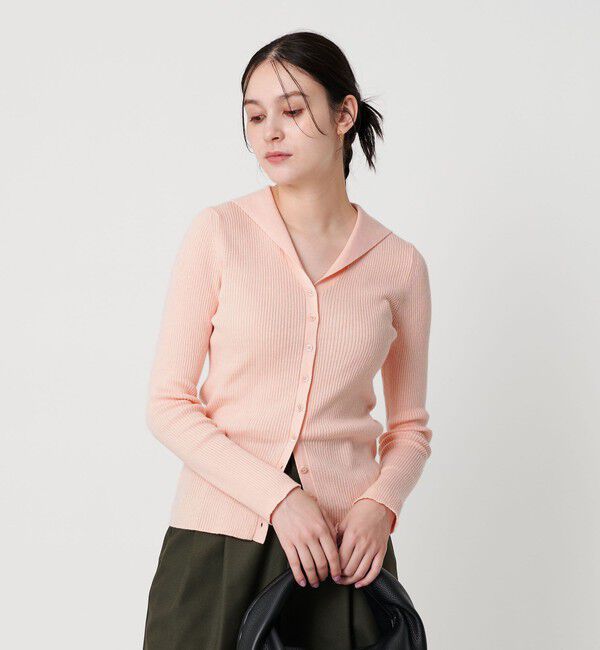 BEAUTY&YOUTH UNITED ARROWS「コットンカシミヤ リブセーラーカラー カーディガン ウォッシャブル」|カーディガン|