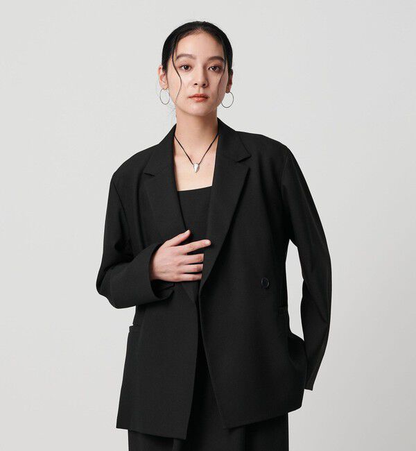 BEAUTY&YOUTH UNITED ARROWS「【WEB限定 Wardrobe DAILY MINIMAL】ウールライク メランジダブルジャケット ウォッシャブル」|テーラードジャケット|
