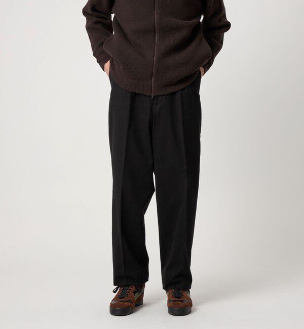 STEVEN ALAN「＜Steven Alan＞ ブラッシュド コットン アウト ワンプリーツ スラックス」|チノ|