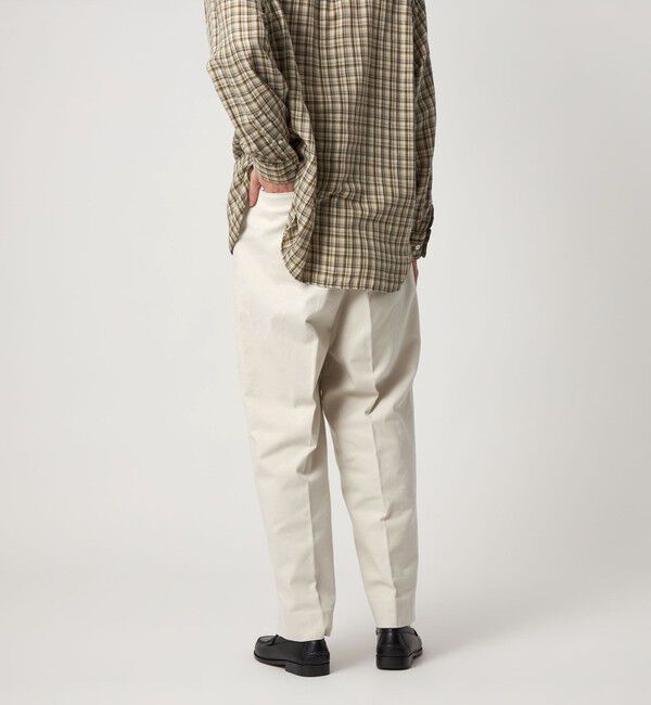 STEVEN ALAN「＜Steven Alan＞ ブラッシュド コットン アウト ワンプリーツ スラックス」|チノ|