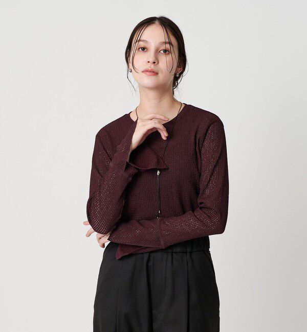 BEAUTY&YOUTH UNITED ARROWS「レースカフス ロングスリーブ カットソー」|Tシャツ・カットソー|WINE