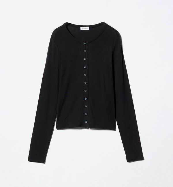 ATTISESSION「＜ATTISESSION＞フライス ループボタン カーディガン」|カーディガン|