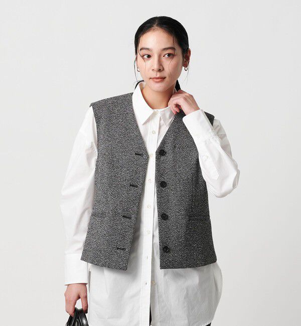 BEAUTY&YOUTH UNITED ARROWS「ポリエステル ツイードライクベスト」|ベスト・ジレ|DK.GRAY