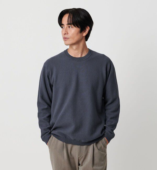 BEAUTY&YOUTH UNITED ARROWS「ガスコットン リンクス クルーネック ニット」|ニット・セーター|