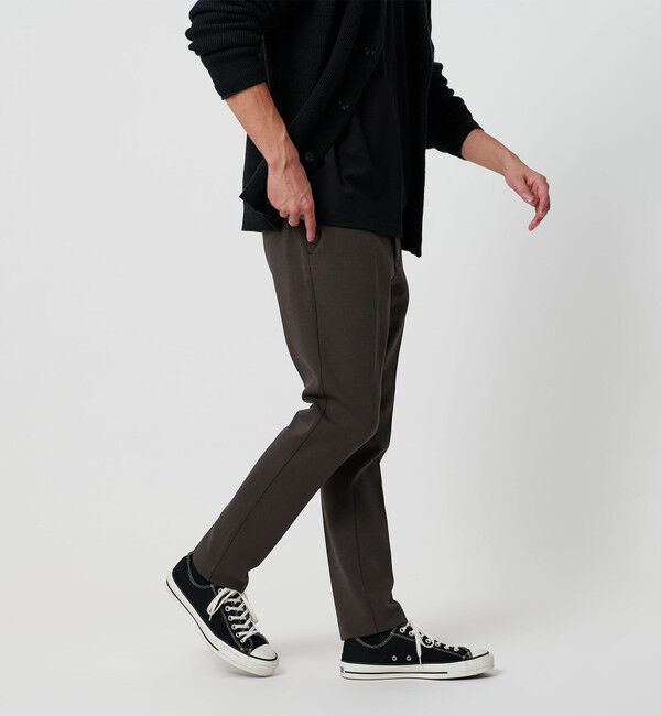 BEAUTY&YOUTH UNITED ARROWS「【WEB限定 WARDROBE SMART】ダブルニット ノープリーツ スラックス パンツ/セットアップ対応」|チノ|