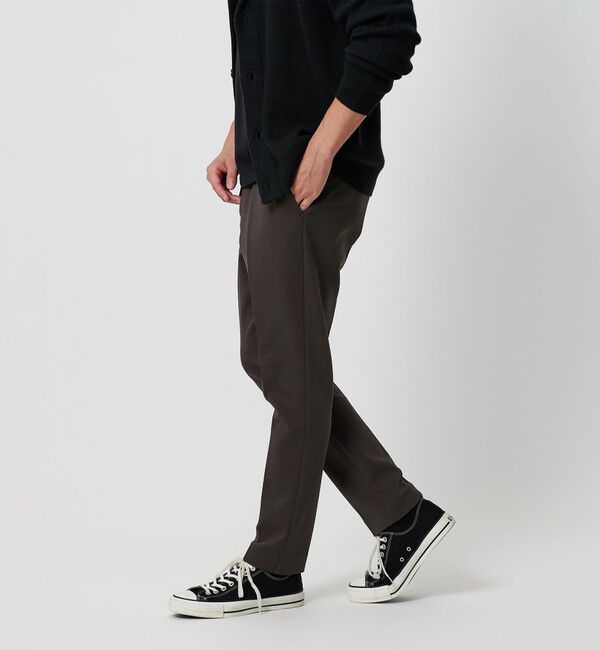 BEAUTY&YOUTH UNITED ARROWS「【WEB限定 WARDROBE SMART】ダブルニット ノープリーツ スラックス パンツ/セットアップ対応」|チノ|
