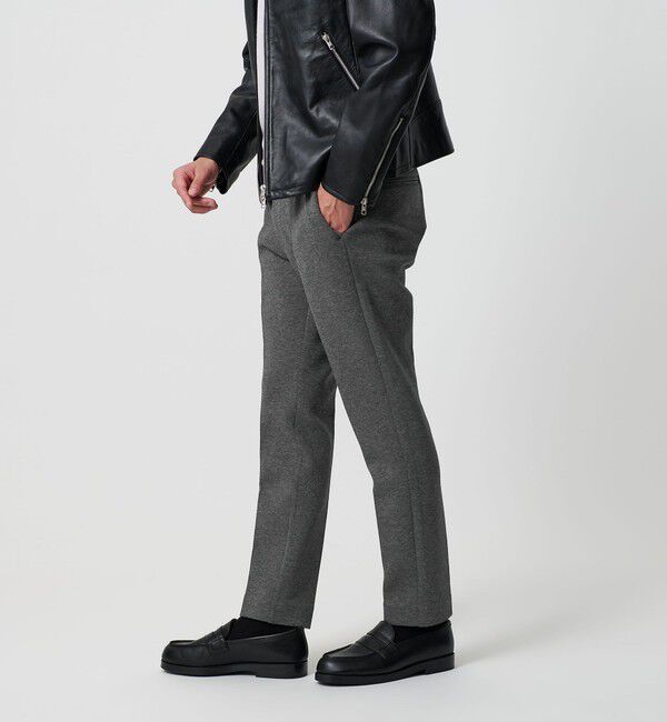 BEAUTY&YOUTH UNITED ARROWS「【WEB限定 WARDROBE SMART】ダブルニット ノープリーツ スラックス パンツ/セットアップ対応」|チノ|