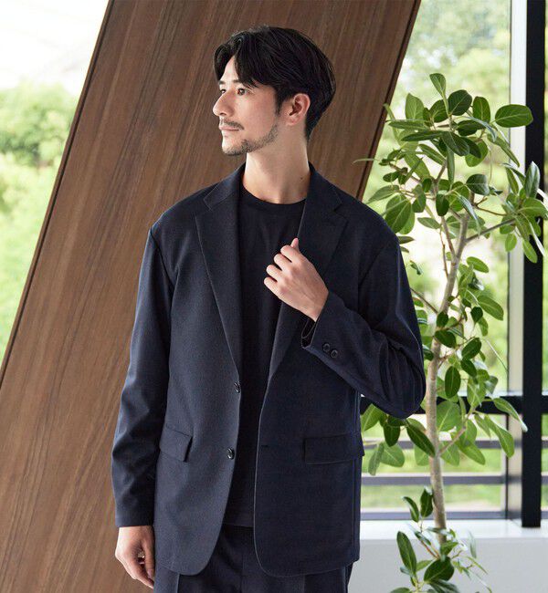 BEAUTY&YOUTH UNITED ARROWS「【WEB限定 WARDROBE SMART】LANATEC リラックス セットアップ/ジャケット＆イージーパンツ」|スーツ|NAVY