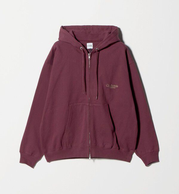 California General Store「＜CGS.＞オーガニックコットン ジップ フーディー スウェット」|パーカー|WINE