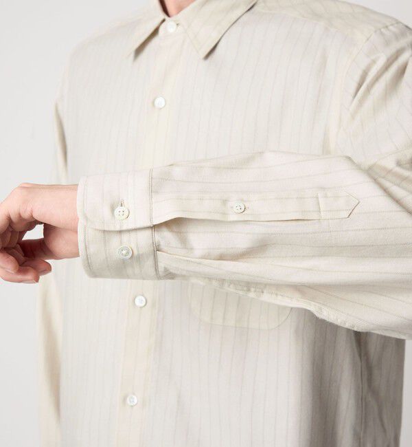 STEVEN ALAN「＜Steven Alan＞ ネル  ストライプ レギュラーカラー シャツ NARROW」|シャツ・ブラウス|