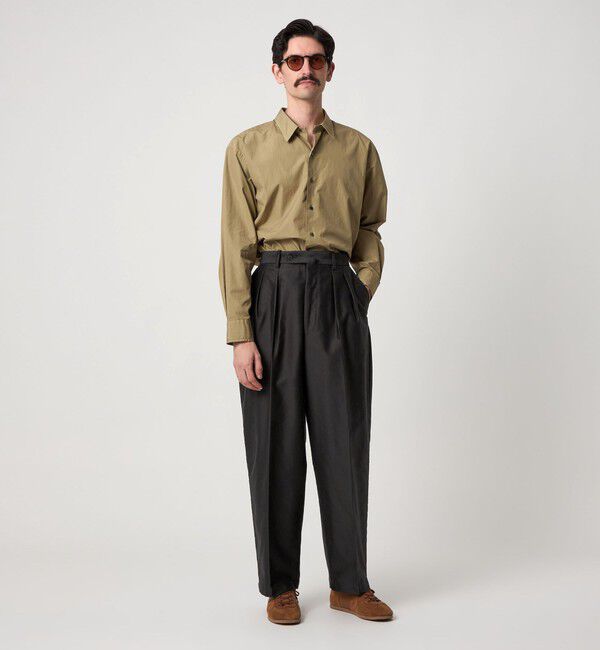 STEVEN ALAN「＜Steven Alan＞ カベ モールスキン インツープリーツ ドレス トラウザーズ」|チノ|