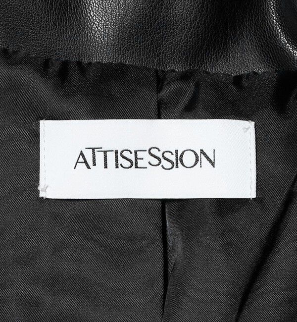 ATTISESSION「＜ATTISESSION＞レザーライク ブルゾン」|その他|