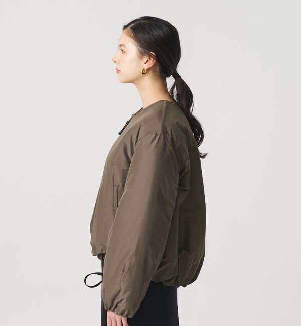 BEAUTY&YOUTH UNITED ARROWS「ポリエステルブレンド ノーカラーバルーンジップブルゾン」|ブルゾン・スタジャン|