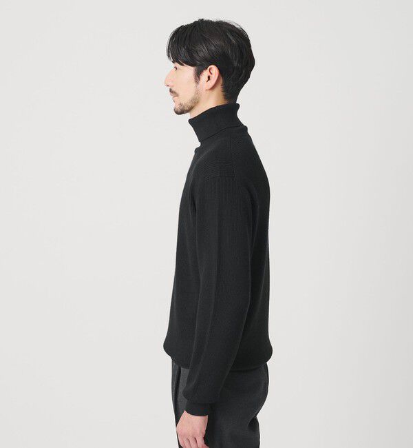 BEAUTY&YOUTH UNITED ARROWS「【WEB限定 WARDROBE SMART】マシーンウォッシャブル ウールミックス アゼ タートルネック」|ニット・セーター|