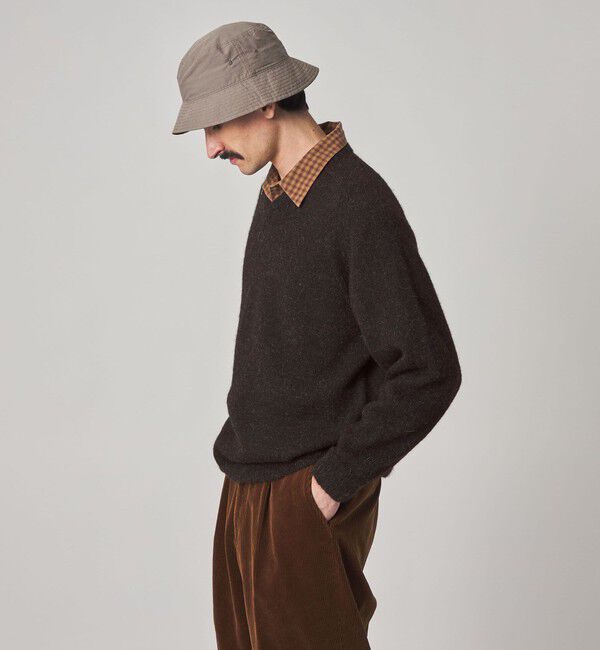 STEVEN ALAN「＜Steven Alan＞ アルパカ サドルショルダー Ｖネック ニット NARROW」|ニット・セーター|