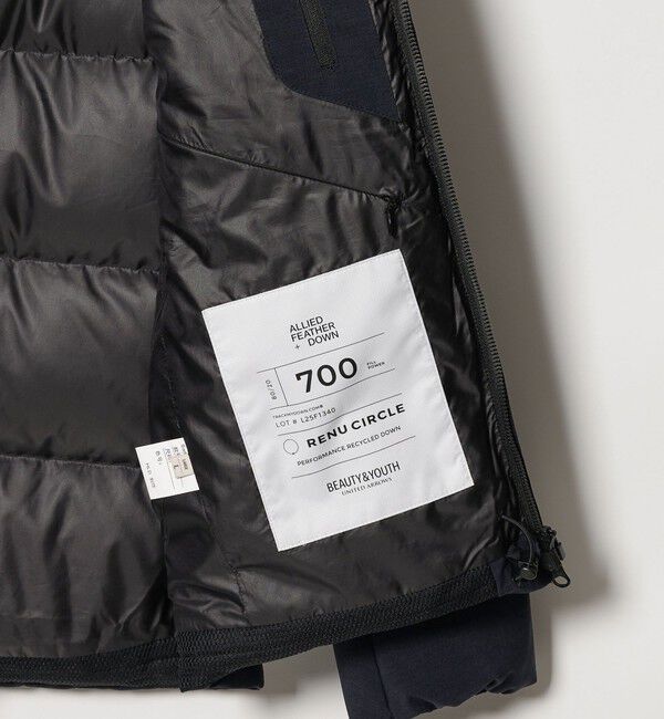 BEAUTY&YOUTH UNITED ARROWS「小松マテーレ シャンブレー フード ダウンジャケット 700FP 撥水機能」|ダウン|