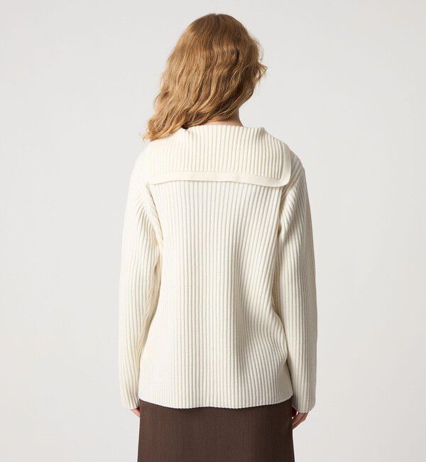 STEVEN ALAN「＜Steven Alan＞ウール リブ セーラーカラー カーディガン」|カーディガン|