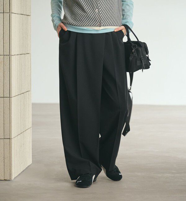 BEAUTY&YOUTH UNITED ARROWS「ポプリン 2タック ラップパンツ ウォッシャブル 吸水速乾 接触冷感」|その他|