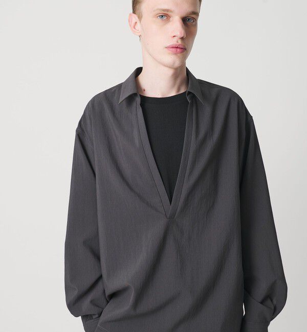 MONKEY TIME「RENU TROシリーズ ディープ Vネック プルオーバー シャツ -セットアップ対応-」|シャツ・ブラウス|