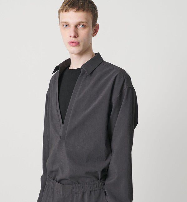 MONKEY TIME「RENU TROシリーズ ディープ Vネック プルオーバー シャツ -セットアップ対応-」|シャツ・ブラウス|