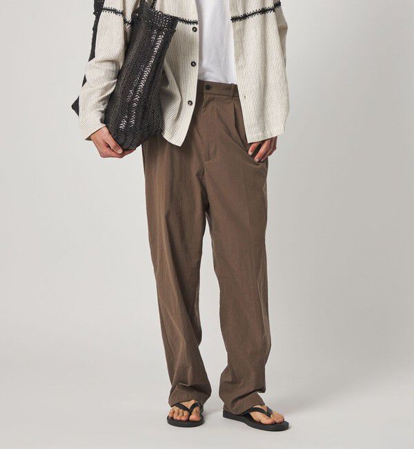 STEVEN ALAN「＜Steven Alan＞ ナイロン オックス アウト ワンプリーツ スラックス」|スラックス|