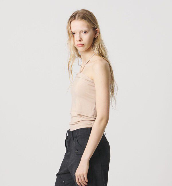 ATTISESSION「＜ATTISESSION＞ネックストラップ チューブトップ」|チューブトップ|BEIGE