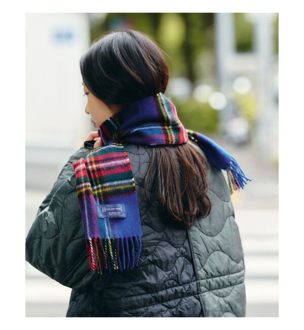 BEAMSBOY「HIGHLAND TWEEDS / チェック ストール 小」|マフラー|BLUE_STEWART