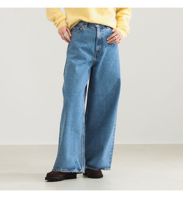 Demi-Luxe BEAMS 「YLEVE / ハイウエスト ワイド デニムパンツ」|デニム|INDIGO