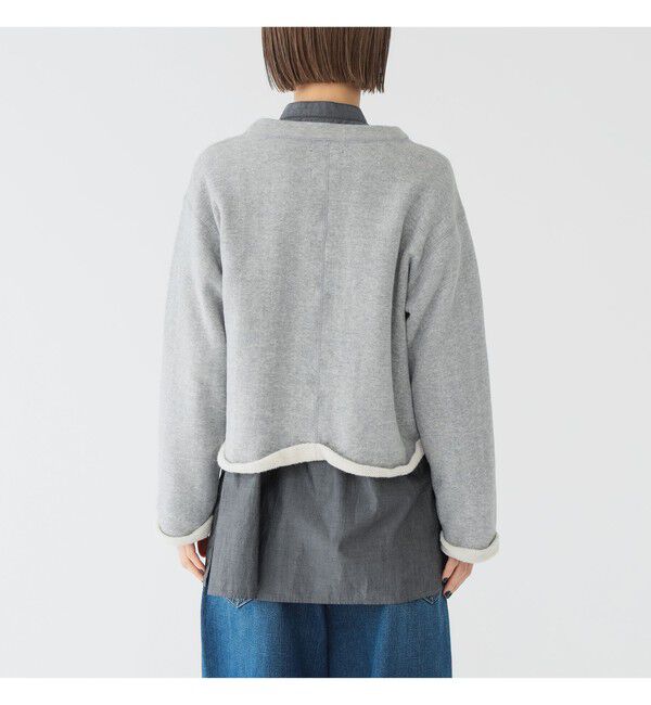 BEAMSBOY「maturely / カット オフ ジャージー カーディガン」|スウェット・ジャージ|