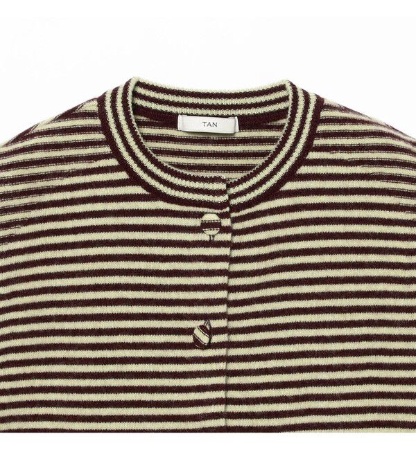 Demi-Luxe BEAMS 「TAN / カシミヤ ストライプ スカーフベスト」|ニット・セーター|