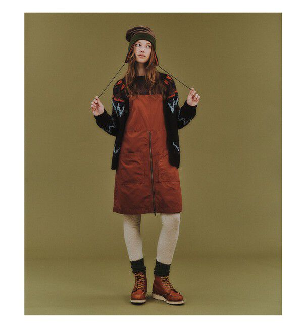 BEAMSBOY「ワーク エプロン ワンピース」|ワンピース|CAMEL