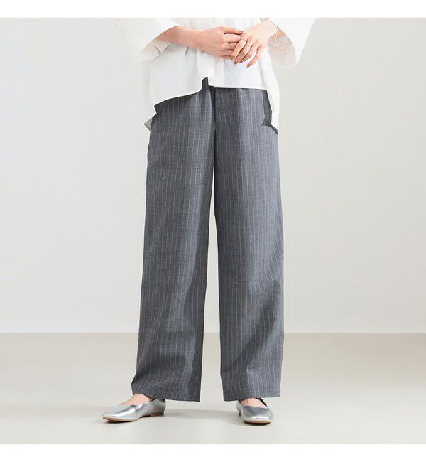 Demi-Luxe BEAMS 「ポプリン ストライプ イージーパンツ」|チノ|