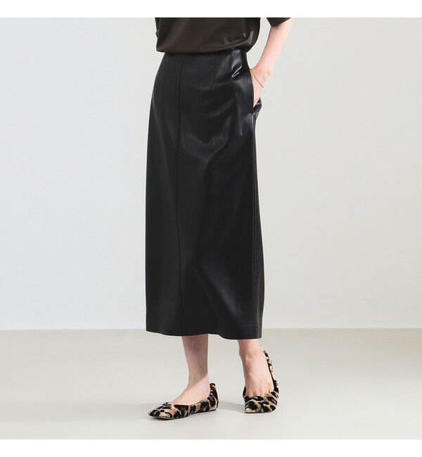 Demi-Luxe BEAMS 「フェイクレザー セミタイトスカート」|スカート|