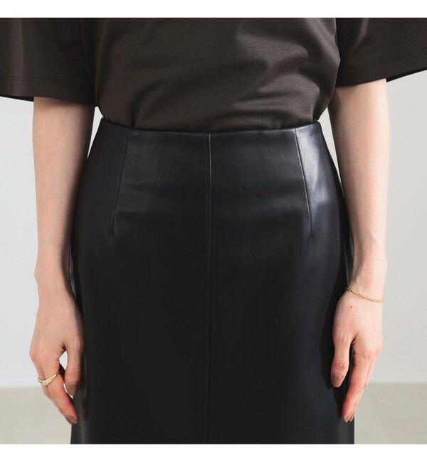 Demi-Luxe BEAMS 「フェイクレザー セミタイトスカート」|スカート|