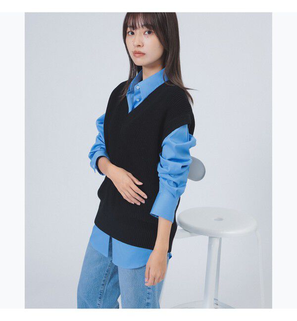 Demi-Luxe BEAMS 「コットン 畦編みベスト」|ニット・セーター|