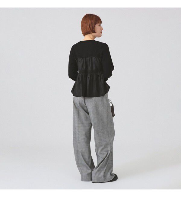 Ray BEAMS 「異素材 キリカエ カーディガン」|カーディガン|