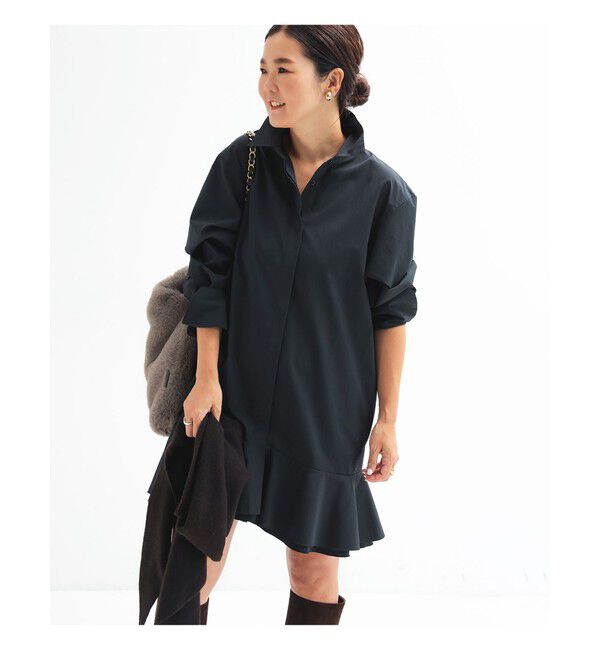 Demi-Luxe BEAMS 「フリルヘム シャツ ワンピース」|ワンピース|